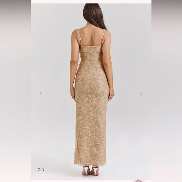 HOUSE OF CB-CALLA -Seapearl Embellished Maxi Dress - Picture 3 of 13